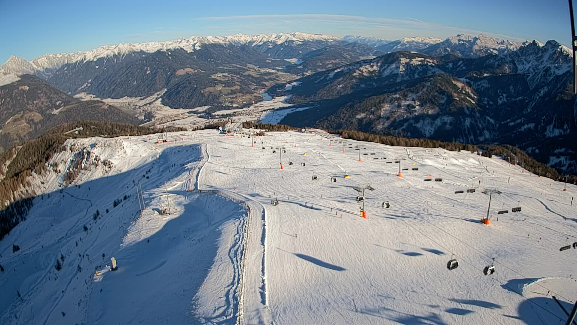 Kronplatz-Gipfel | Blick nach Olang – Valdaora
