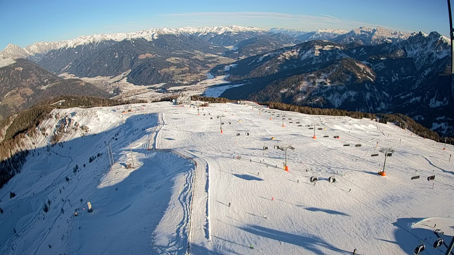 Kronplatz-Gipfel | Blick nach Olang – Valdaora