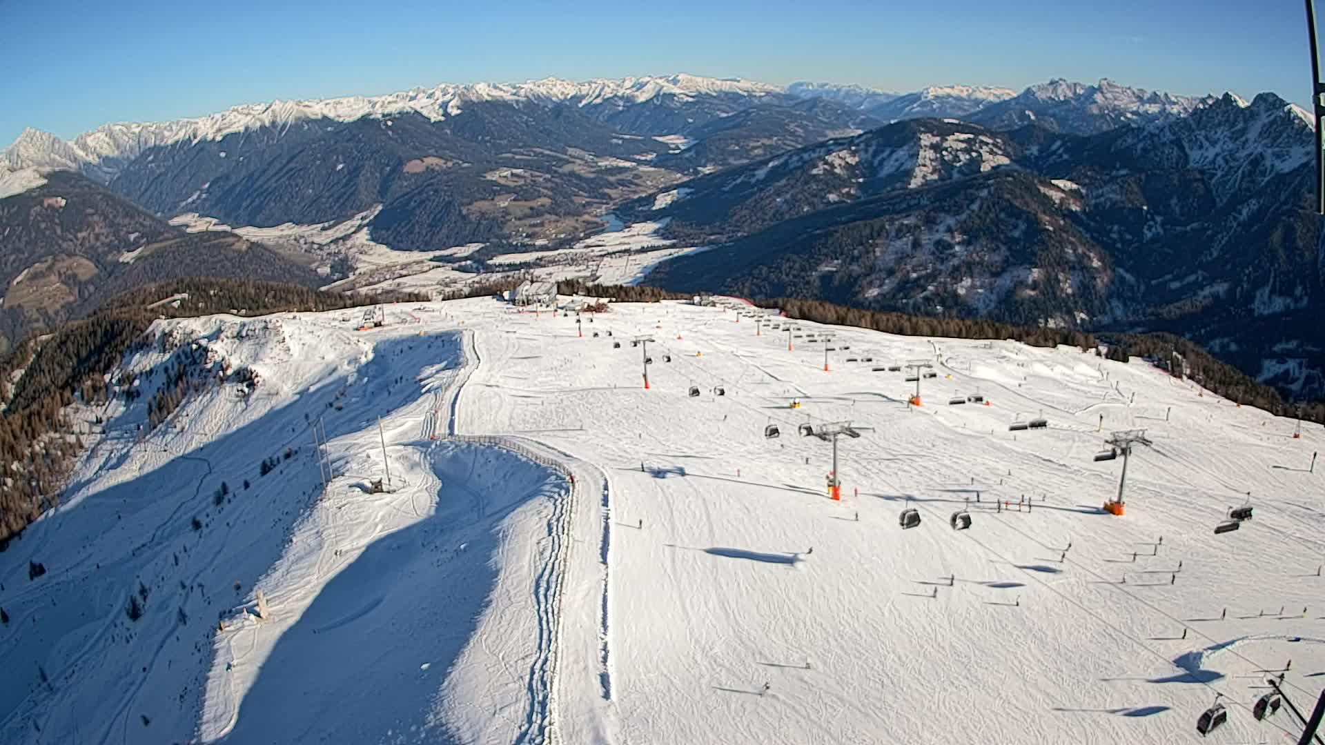 Kronplatz-Gipfel | Blick nach Olang – Valdaora