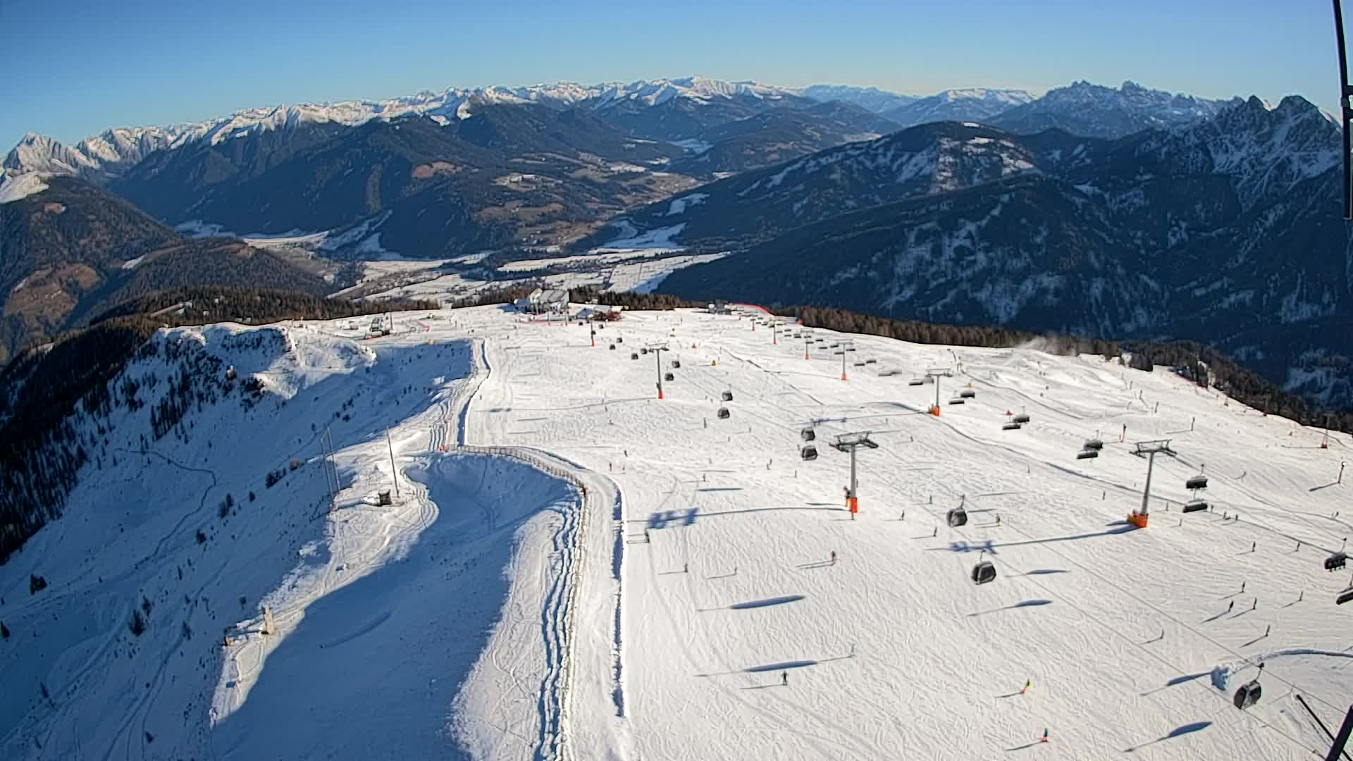 Kronplatz-Gipfel | Blick nach Olang – Valdaora