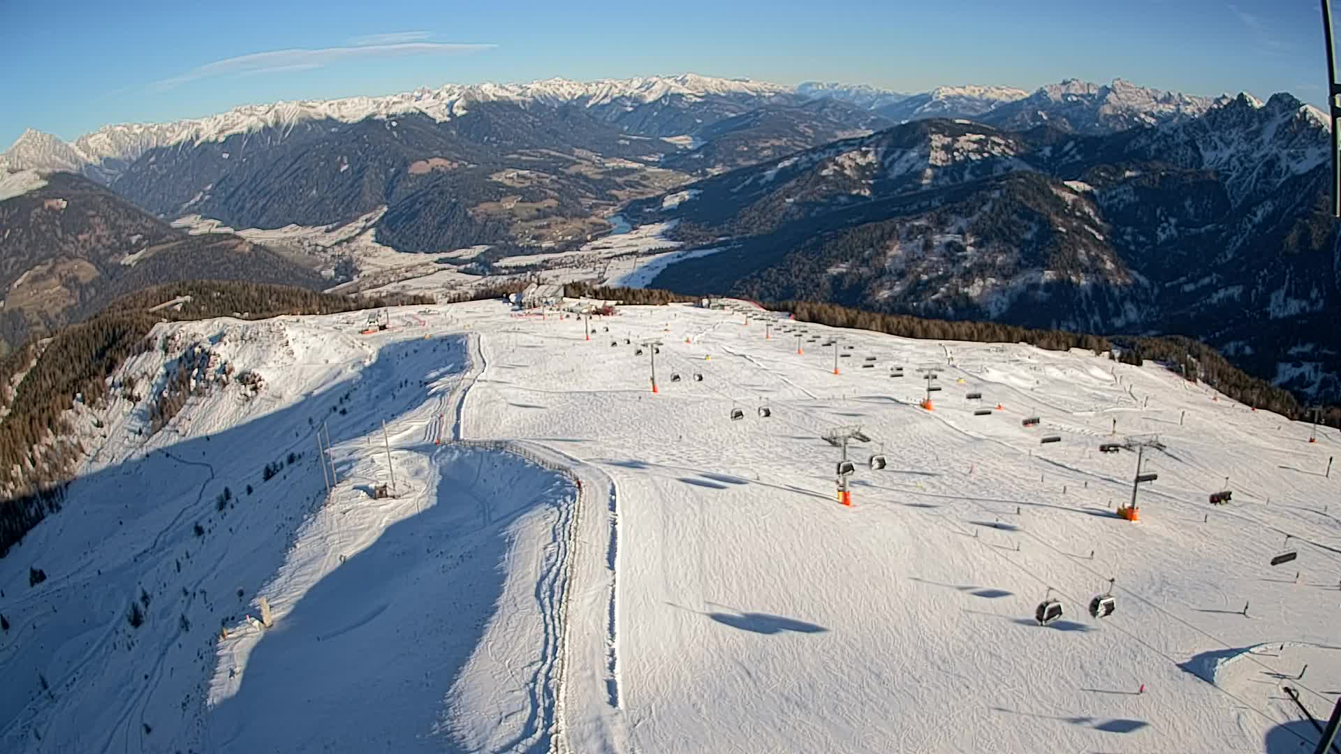 Kronplatz-Gipfel | Blick nach Olang – Valdaora