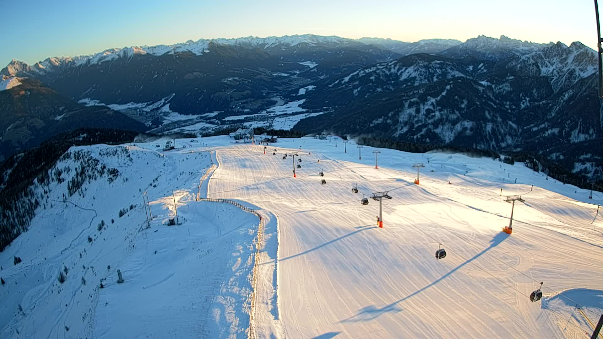 Kronplatz-Gipfel | Blick nach Olang – Valdaora