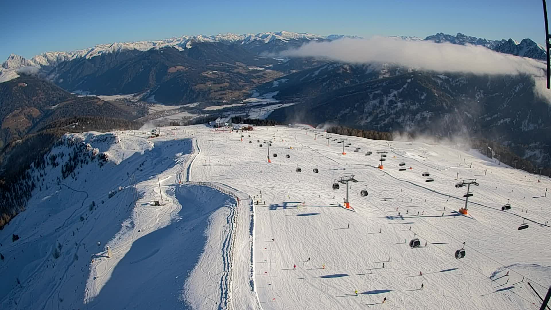 Kronplatz-Gipfel | Blick nach Olang – Valdaora