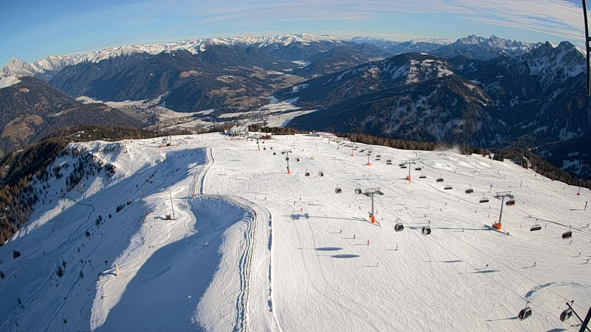 Kronplatz-Gipfel | Blick nach Olang – Valdaora