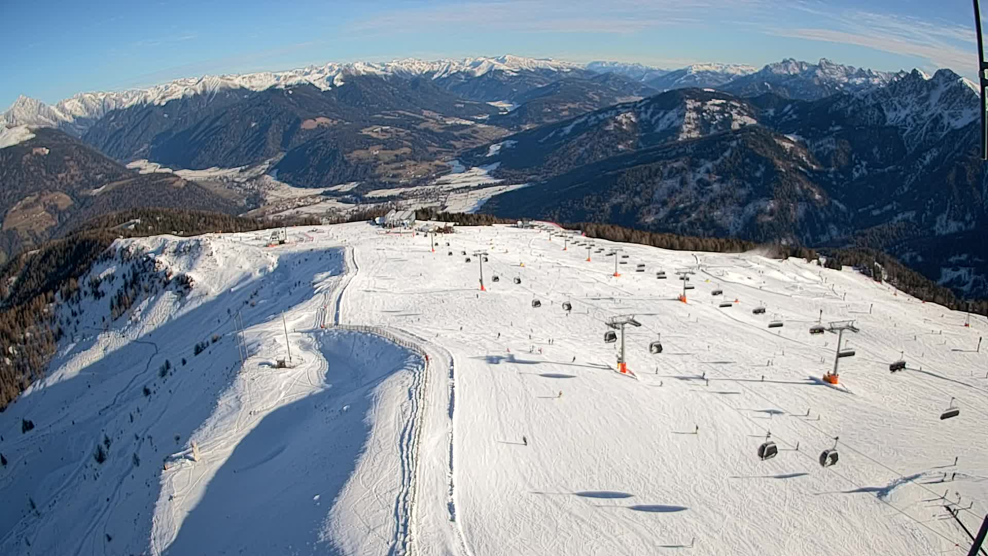 Kronplatz-Gipfel | Blick nach Olang – Valdaora