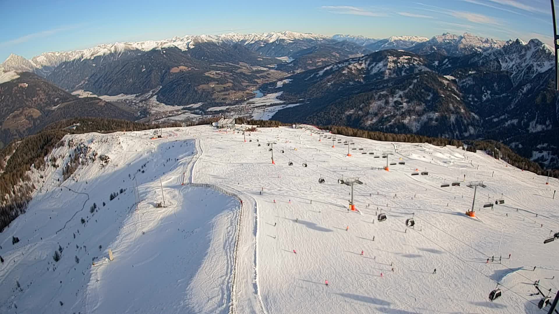 Kronplatz-Gipfel | Blick nach Olang – Valdaora