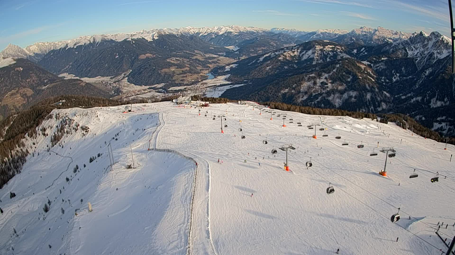Kronplatz-Gipfel | Blick nach Olang – Valdaora