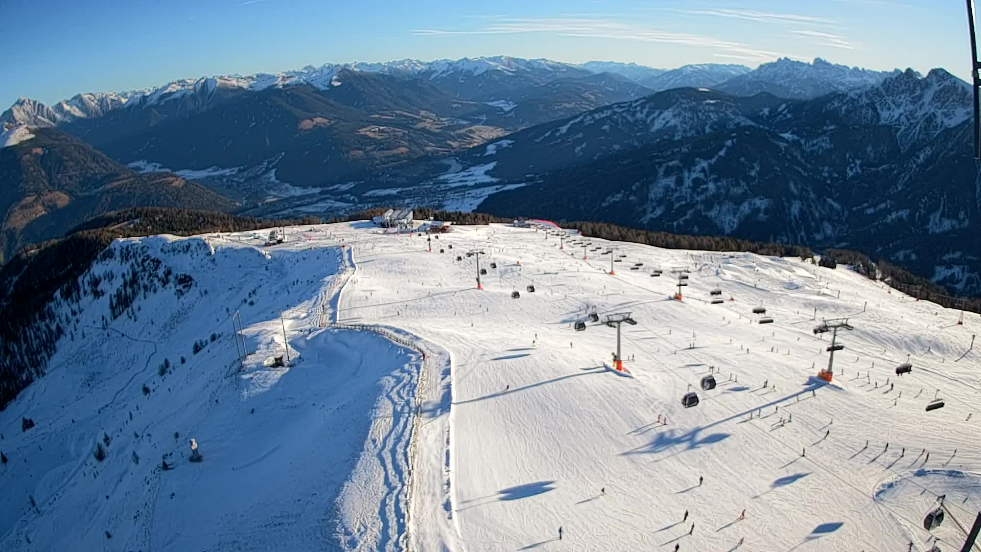 Kronplatz-Gipfel | Blick nach Olang – Valdaora