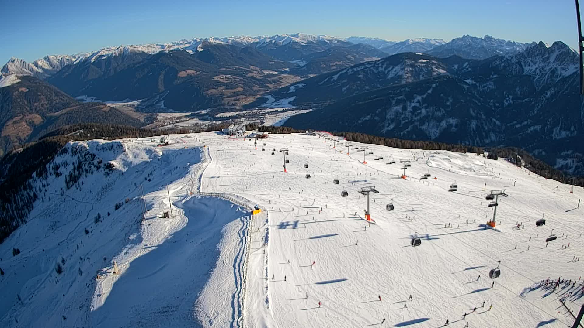 Kronplatz-Gipfel | Blick nach Olang – Valdaora
