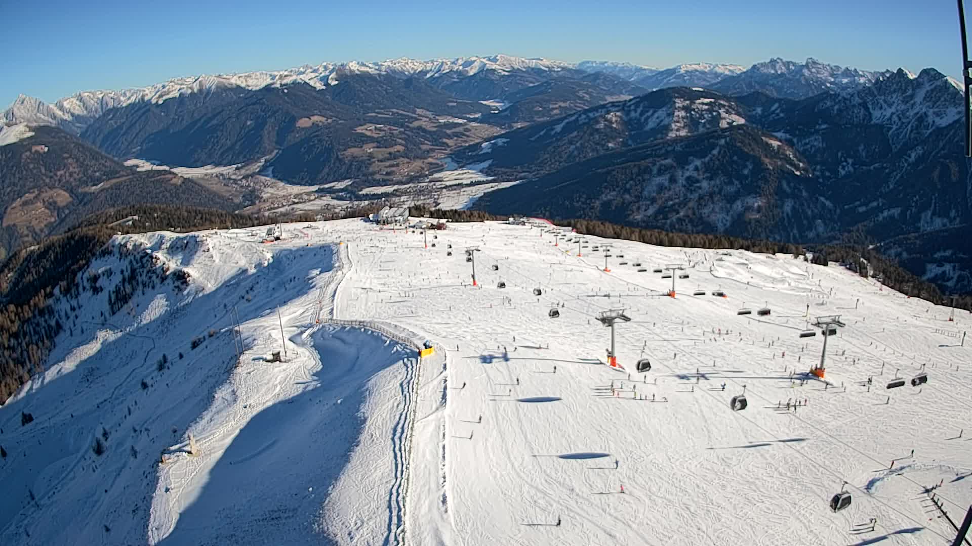 Kronplatz-Gipfel | Blick nach Olang – Valdaora