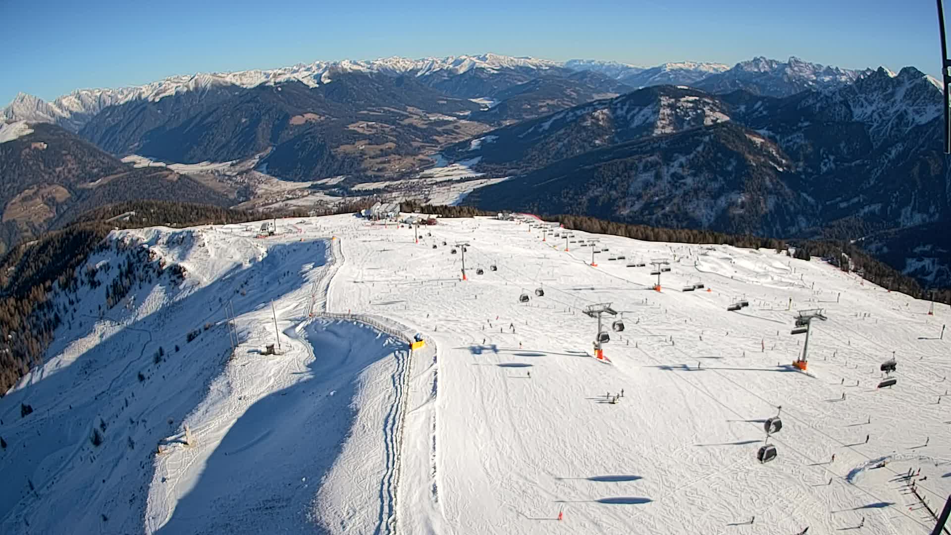 Kronplatz-Gipfel | Blick nach Olang – Valdaora