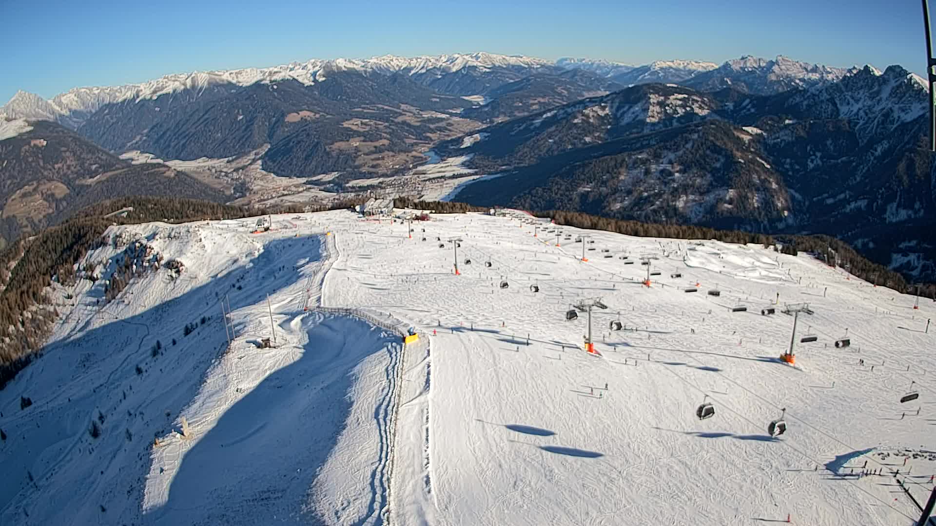 Kronplatz-Gipfel | Blick nach Olang – Valdaora