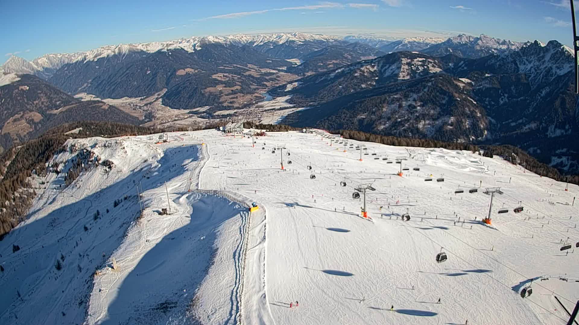 Kronplatz-Gipfel | Blick nach Olang – Valdaora