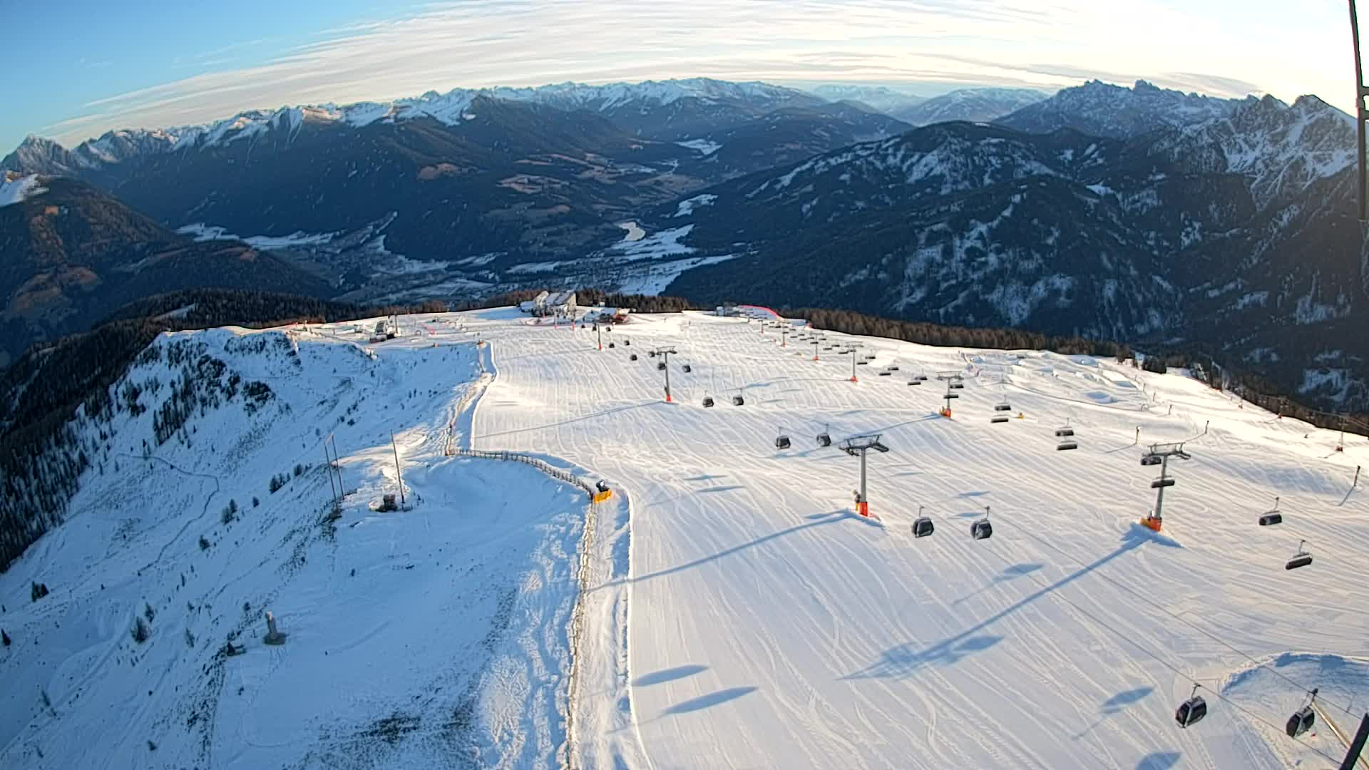 Kronplatz-Gipfel | Blick nach Olang – Valdaora