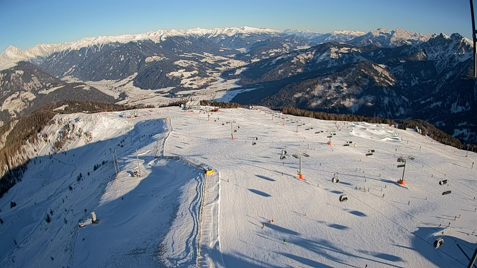 Kronplatz-Gipfel | Blick nach Olang – Valdaora