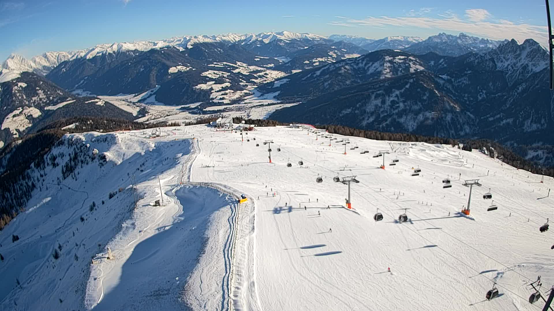 Kronplatz-Gipfel | Blick nach Olang – Valdaora