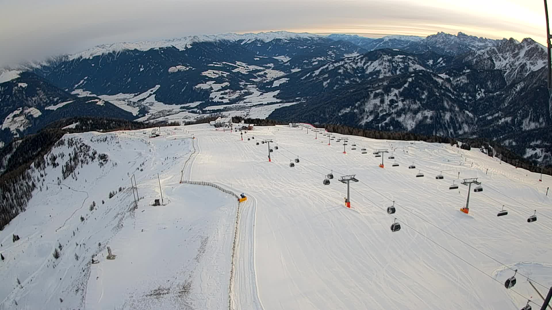 Kronplatz-Gipfel | Blick nach Olang – Valdaora