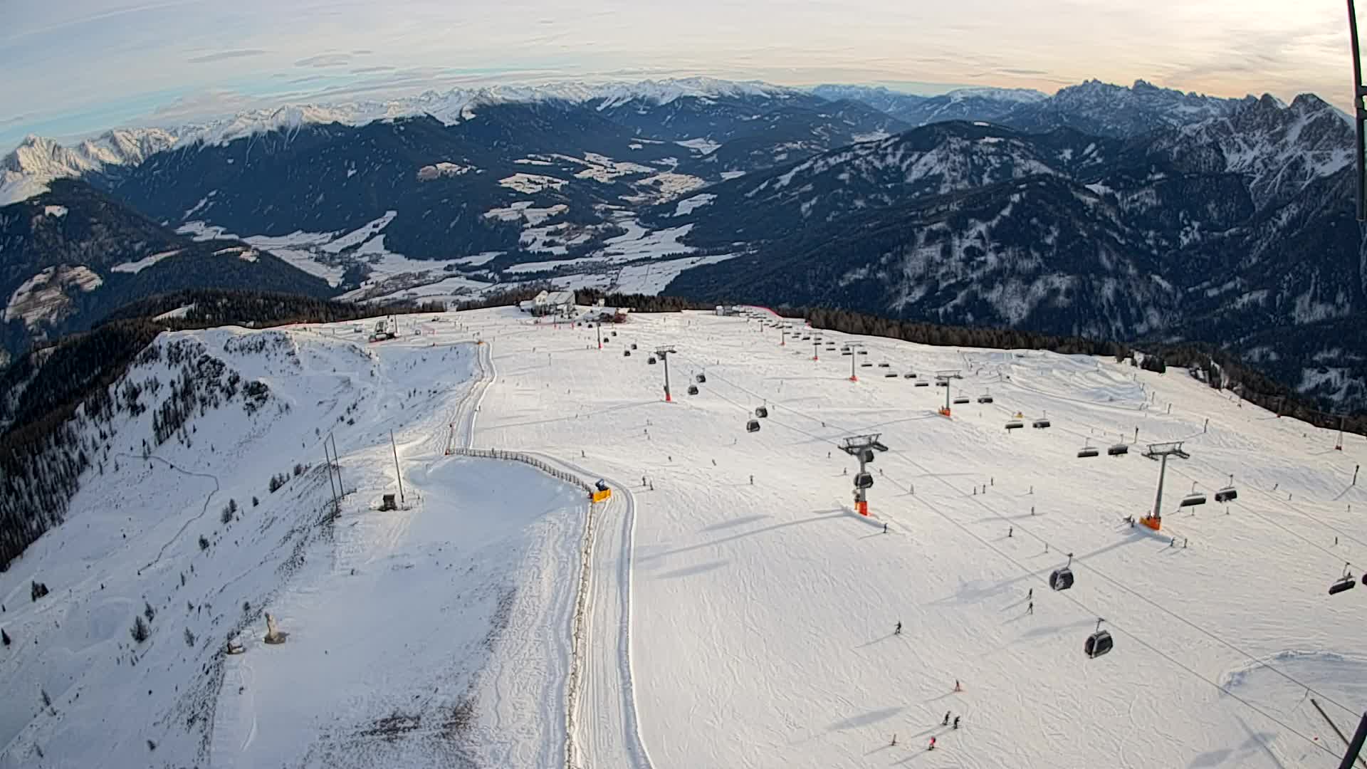 Kronplatz-Gipfel | Blick nach Olang – Valdaora