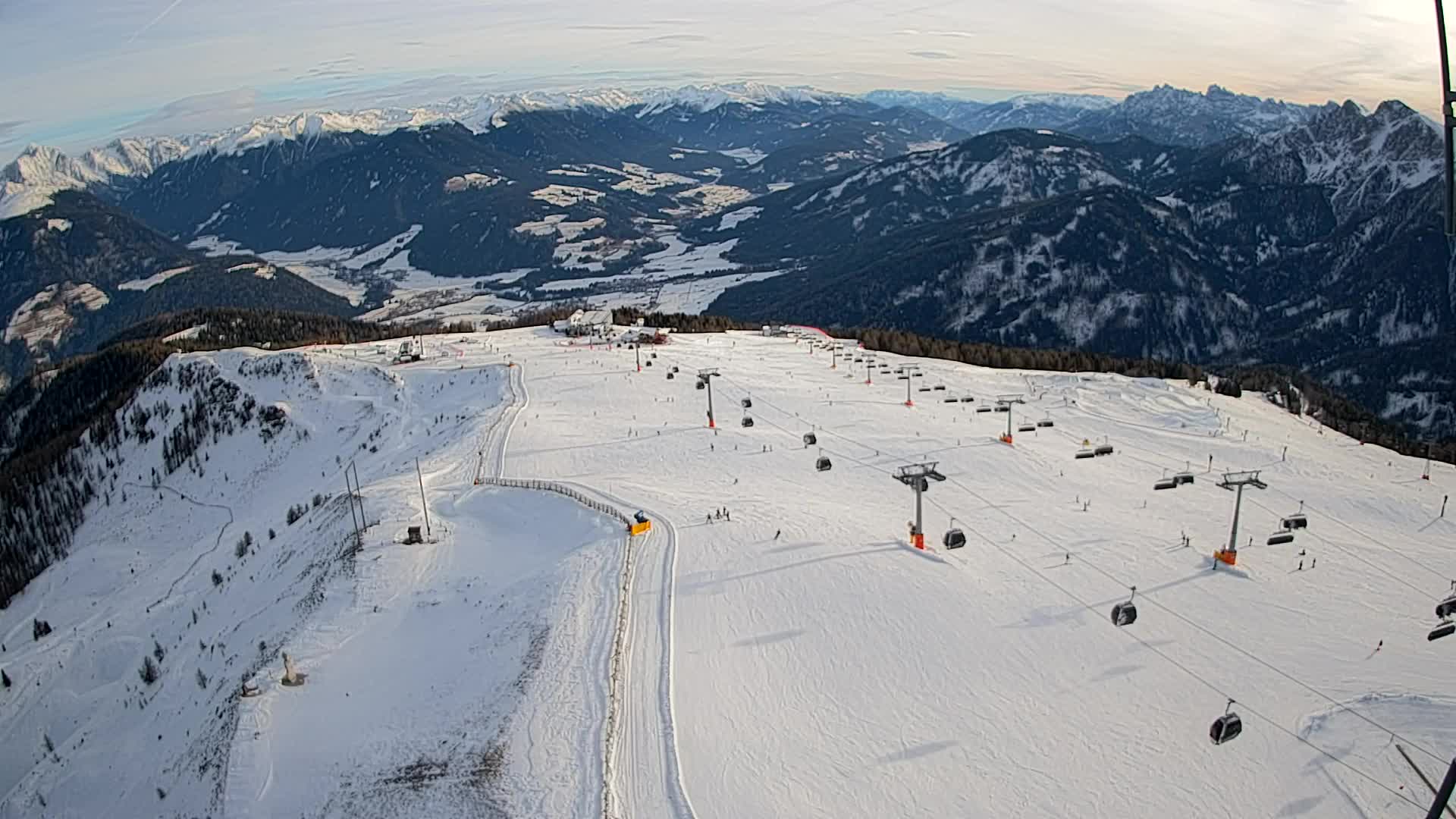 Kronplatz-Gipfel | Blick nach Olang – Valdaora