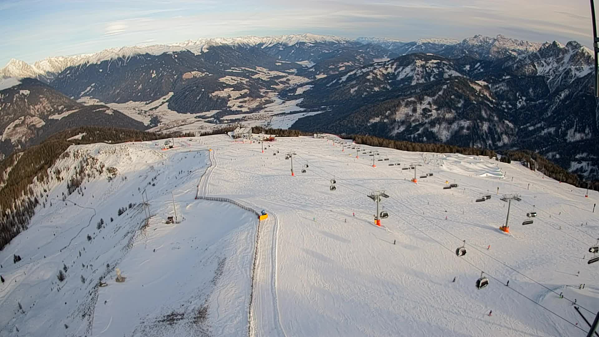 Kronplatz-Gipfel | Blick nach Olang – Valdaora
