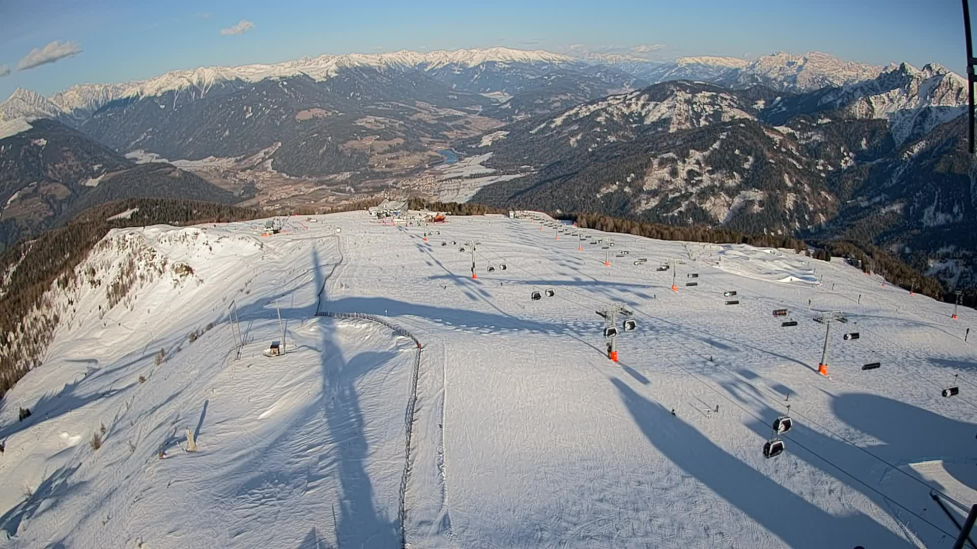 Kronplatz-Gipfel | Blick nach Olang – Valdaora