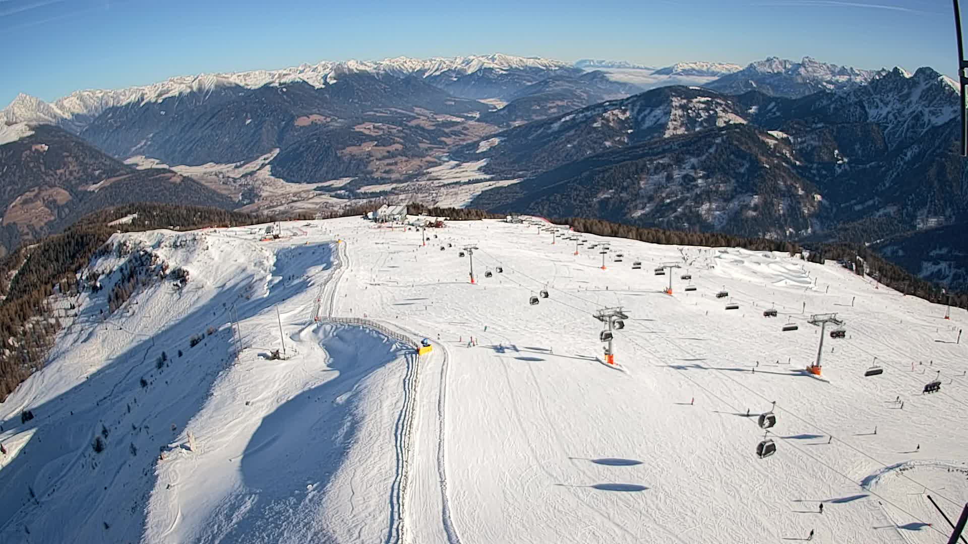 Kronplatz-Gipfel | Blick nach Olang – Valdaora