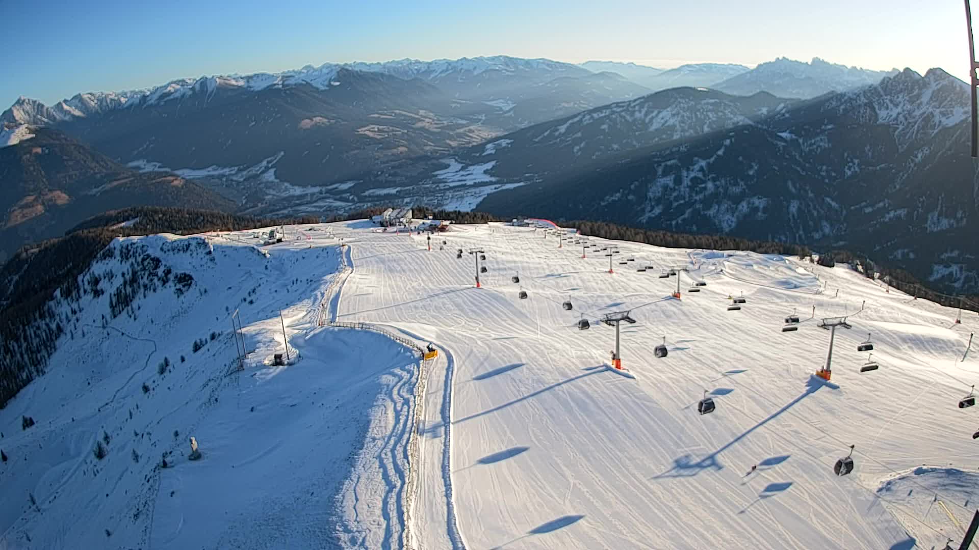 Kronplatz-Gipfel | Blick nach Olang – Valdaora