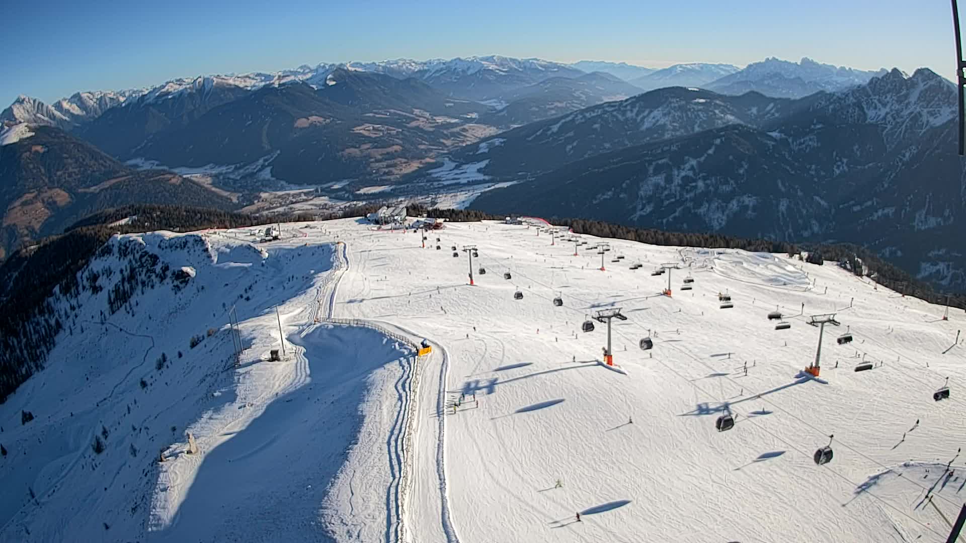 Kronplatz-Gipfel | Blick nach Olang – Valdaora
