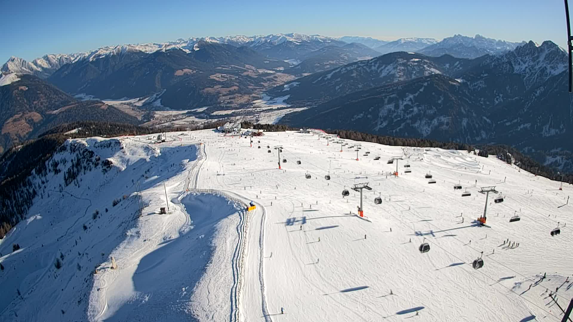 Kronplatz-Gipfel | Blick nach Olang – Valdaora