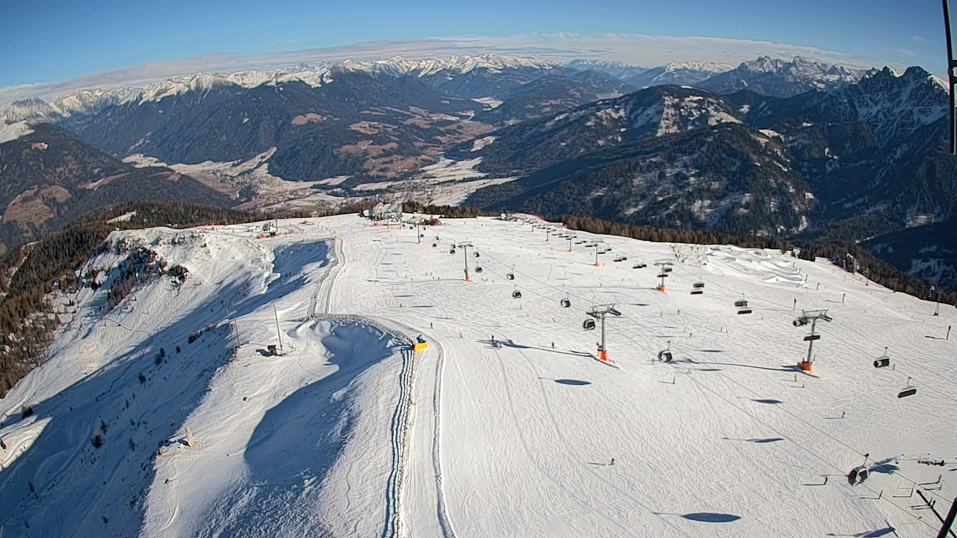 Kronplatz-Gipfel | Blick nach Olang – Valdaora