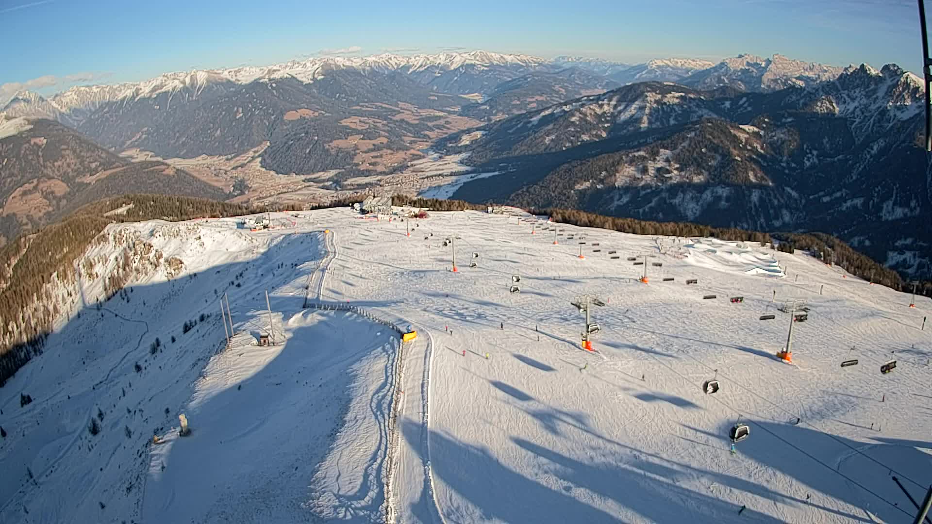 Kronplatz-Gipfel | Blick nach Olang – Valdaora