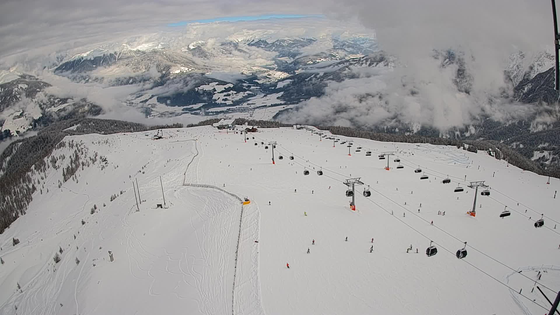 Kronplatz-Gipfel | Blick nach Olang – Valdaora