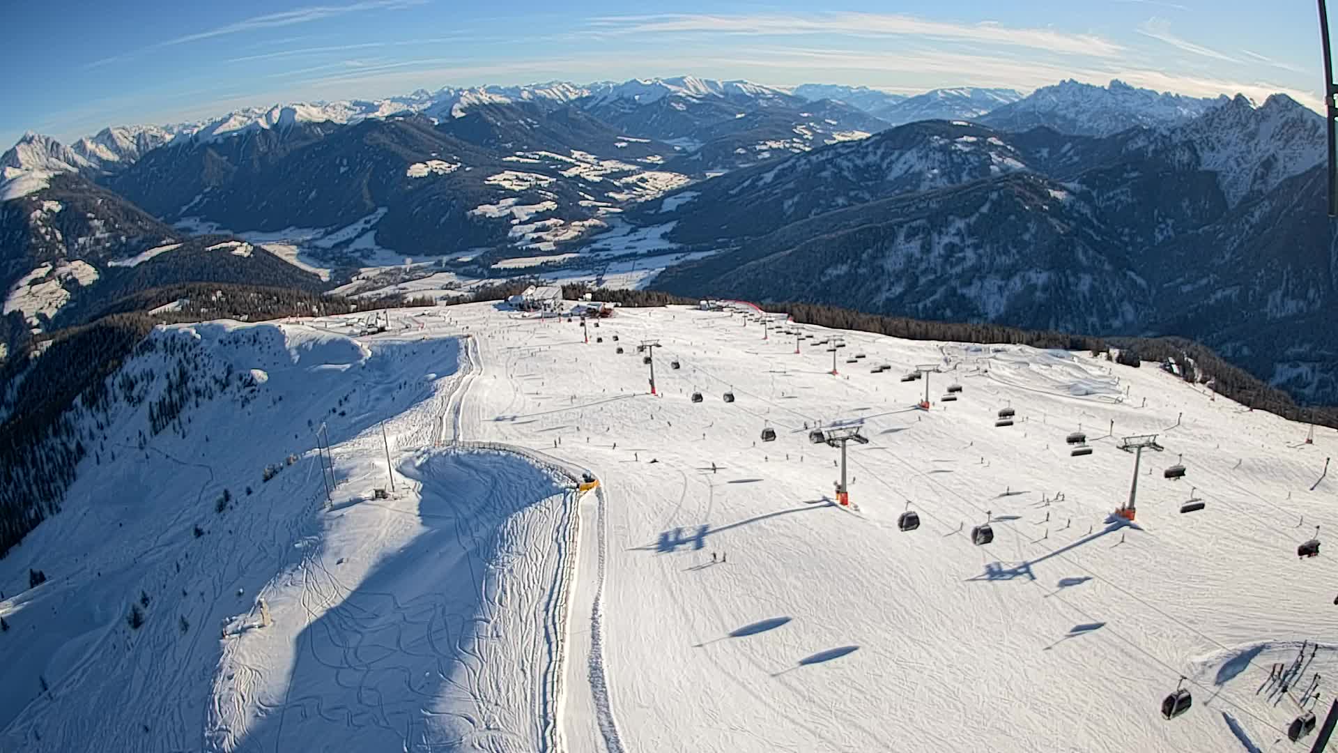 Kronplatz-Gipfel | Blick nach Olang – Valdaora
