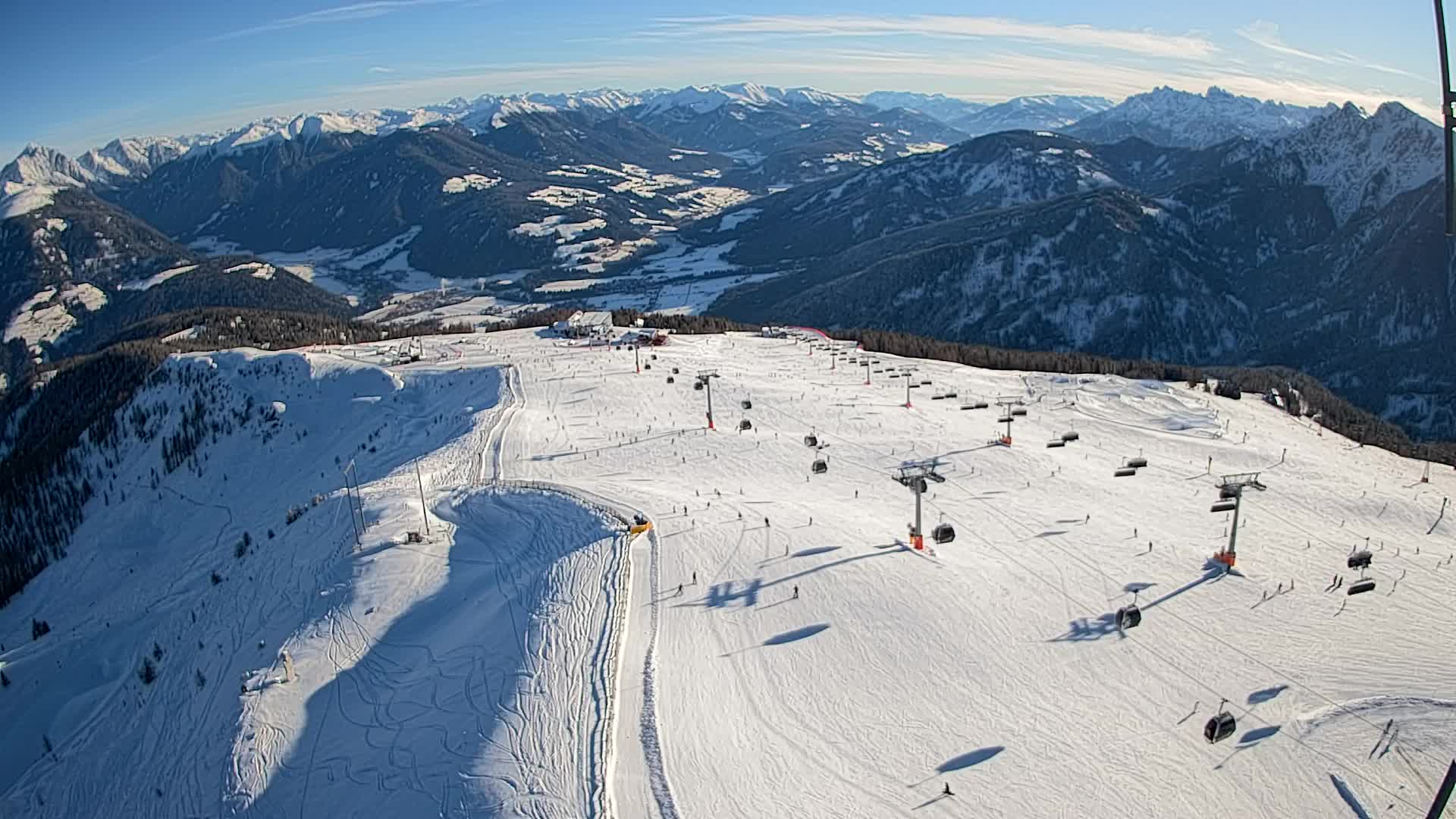 Kronplatz-Gipfel | Blick nach Olang – Valdaora