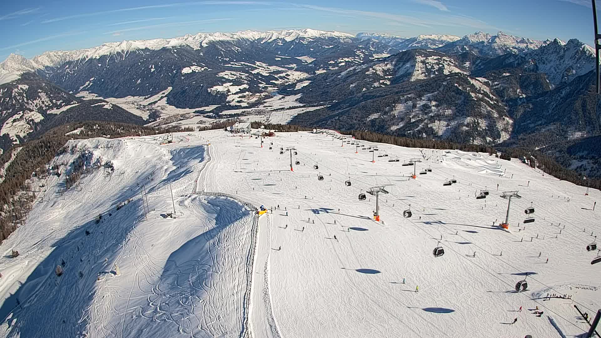 Kronplatz-Gipfel | Blick nach Olang – Valdaora
