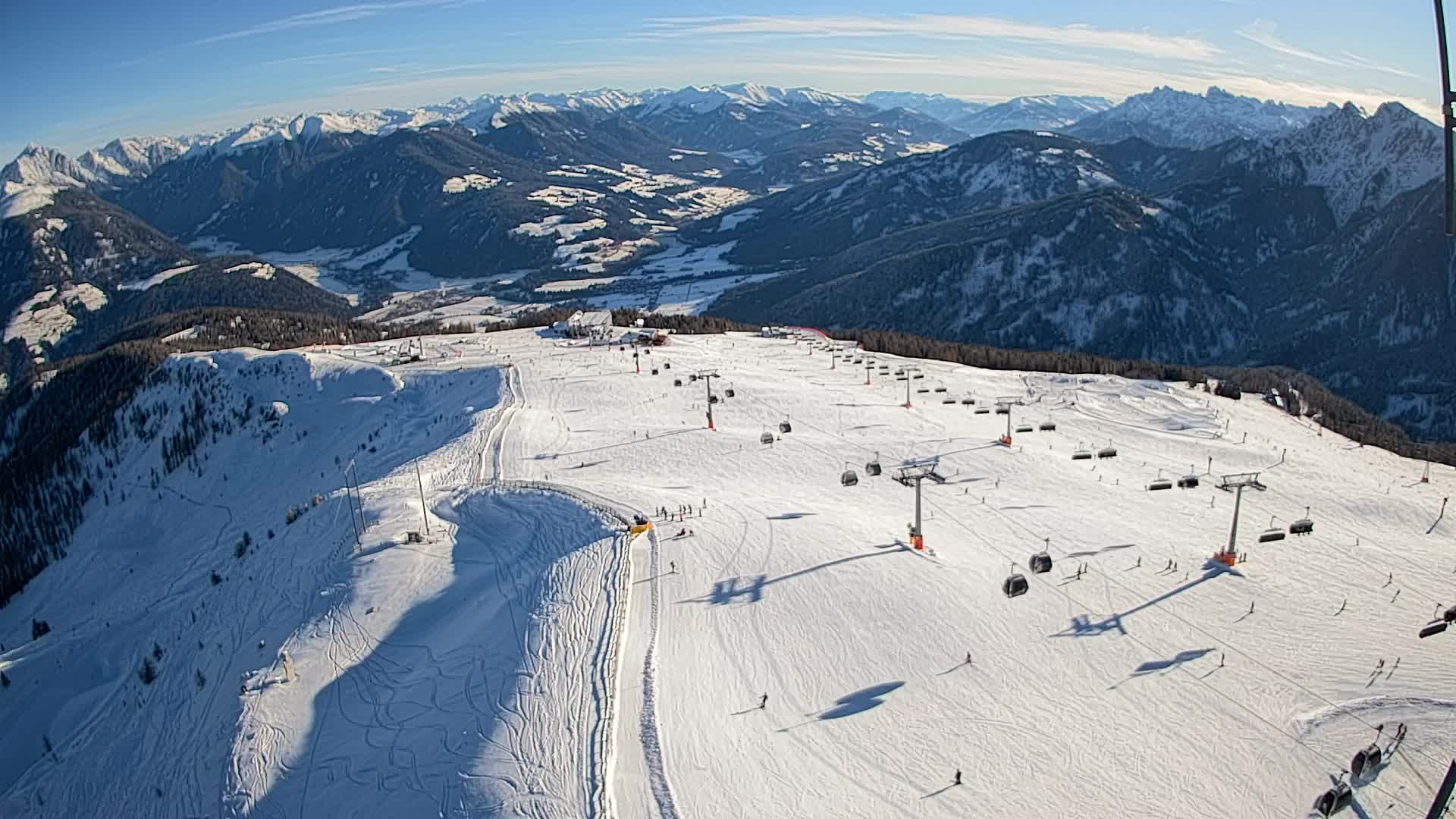 Kronplatz-Gipfel | Blick nach Olang – Valdaora