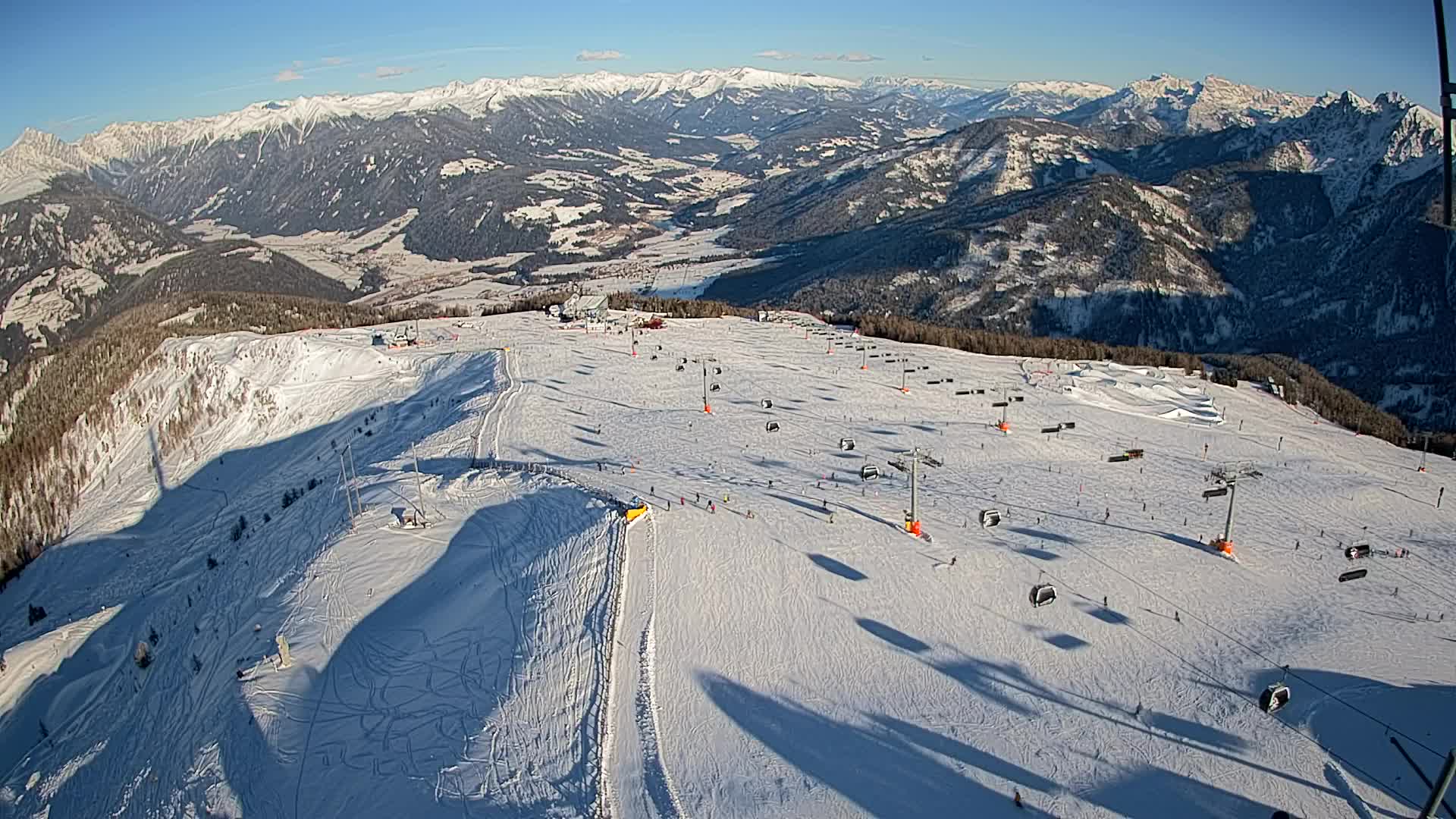 Kronplatz-Gipfel | Blick nach Olang – Valdaora