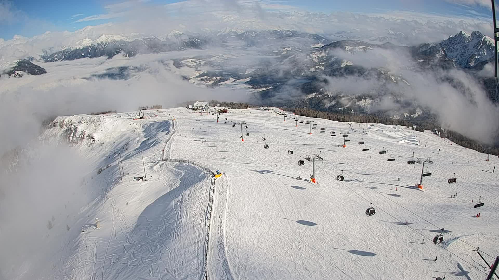 Kronplatz-Gipfel | Blick nach Olang – Valdaora