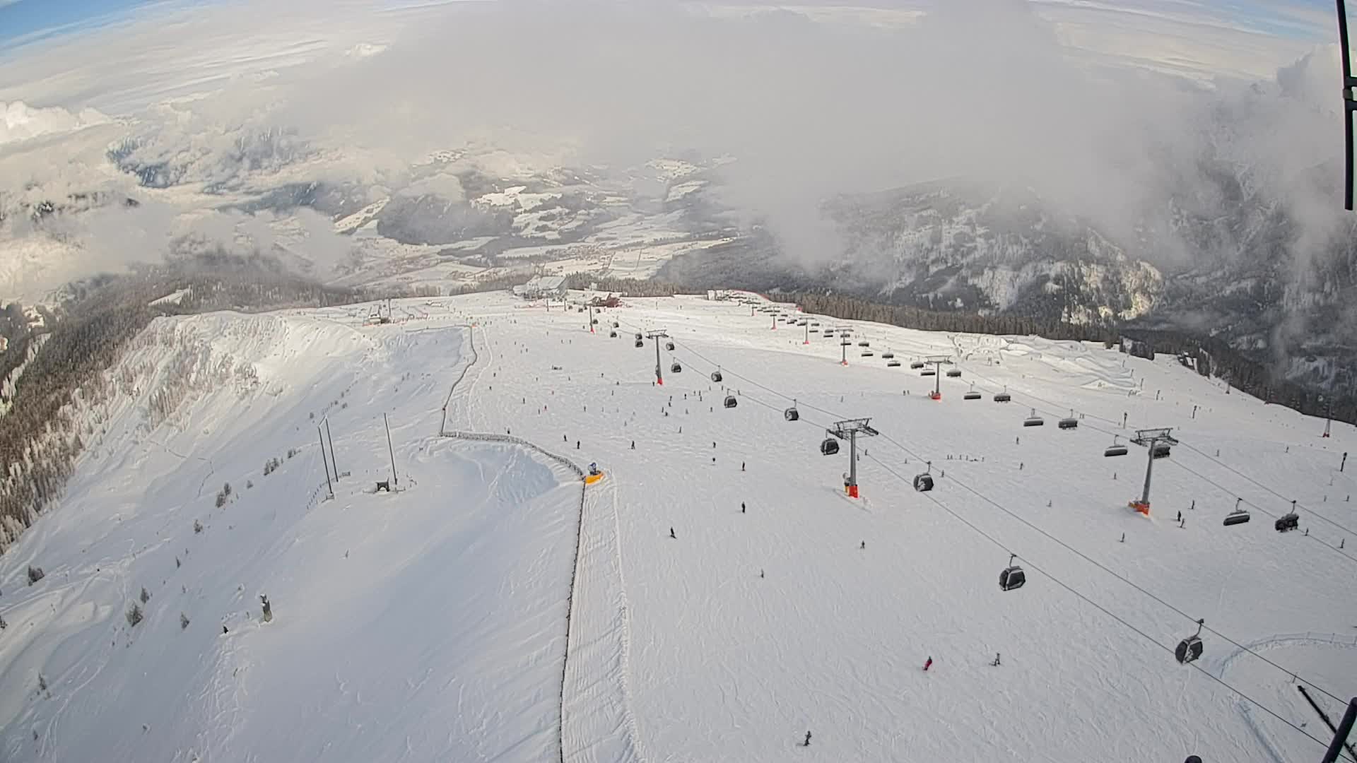 Kronplatz-Gipfel | Blick nach Olang – Valdaora
