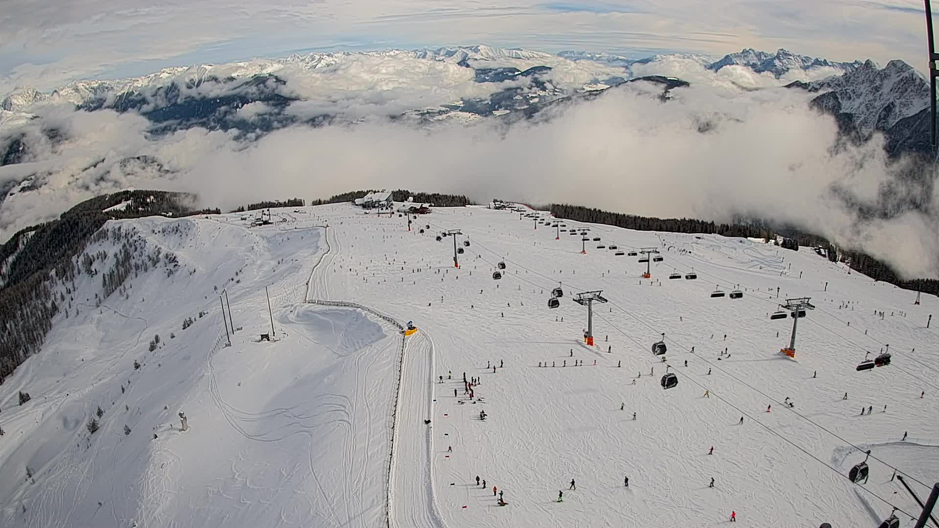 Kronplatz-Gipfel | Blick nach Olang – Valdaora