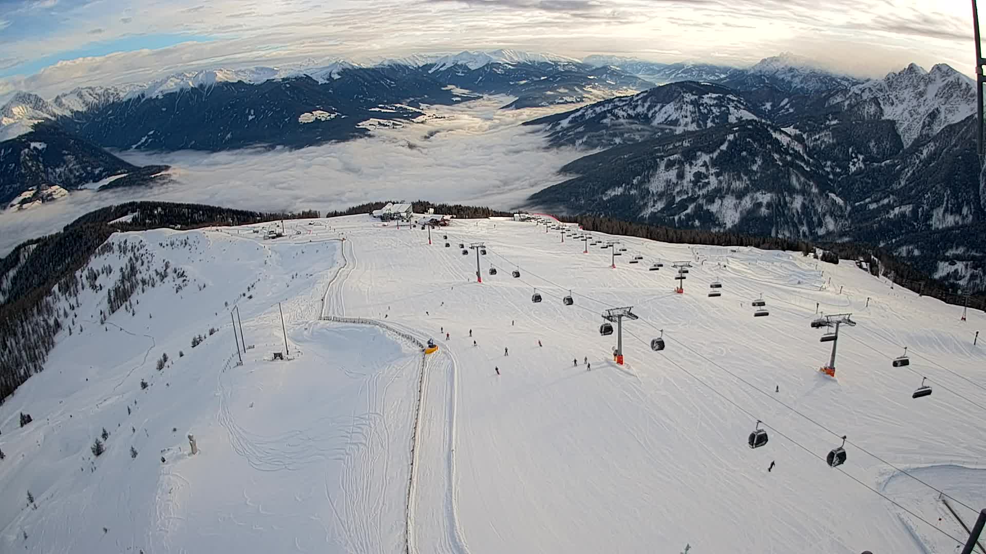 Kronplatz-Gipfel | Blick nach Olang – Valdaora