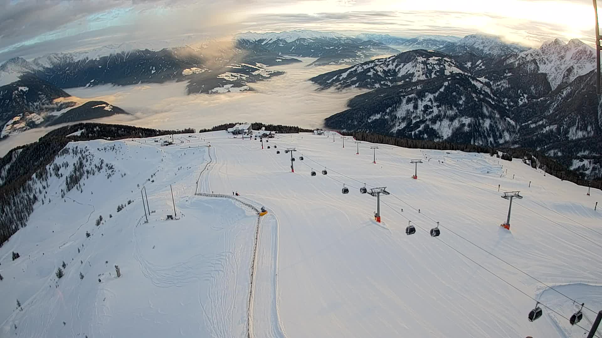 Kronplatz-Gipfel | Blick nach Olang – Valdaora
