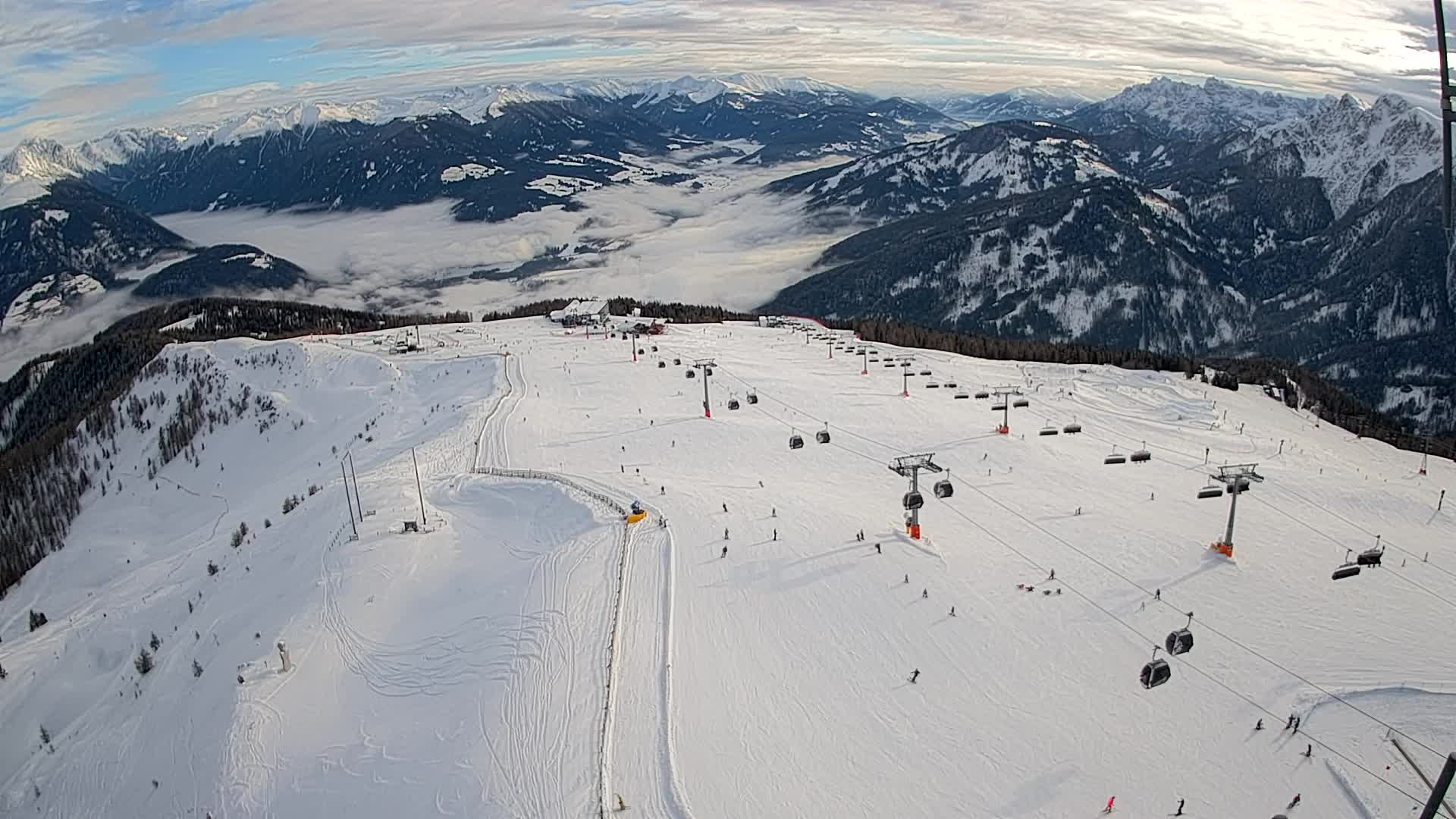 Kronplatz-Gipfel | Blick nach Olang – Valdaora