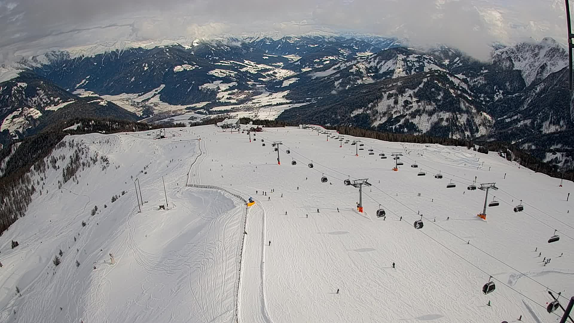 Kronplatz-Gipfel | Blick nach Olang – Valdaora