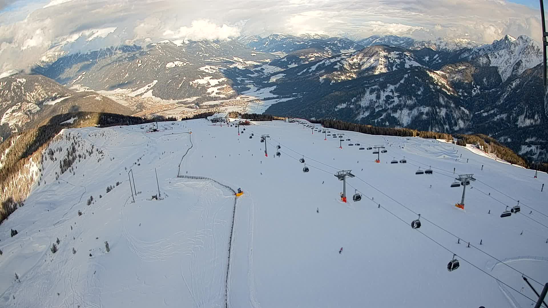 Kronplatz-Gipfel | Blick nach Olang – Valdaora