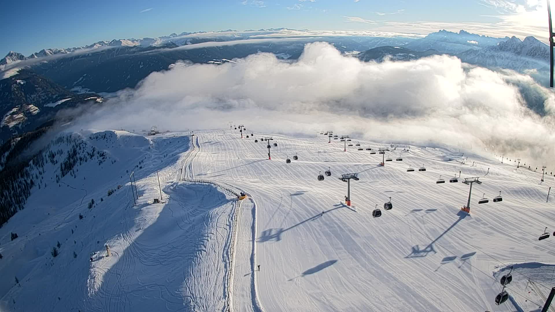 Kronplatz-Gipfel | Blick nach Olang – Valdaora
