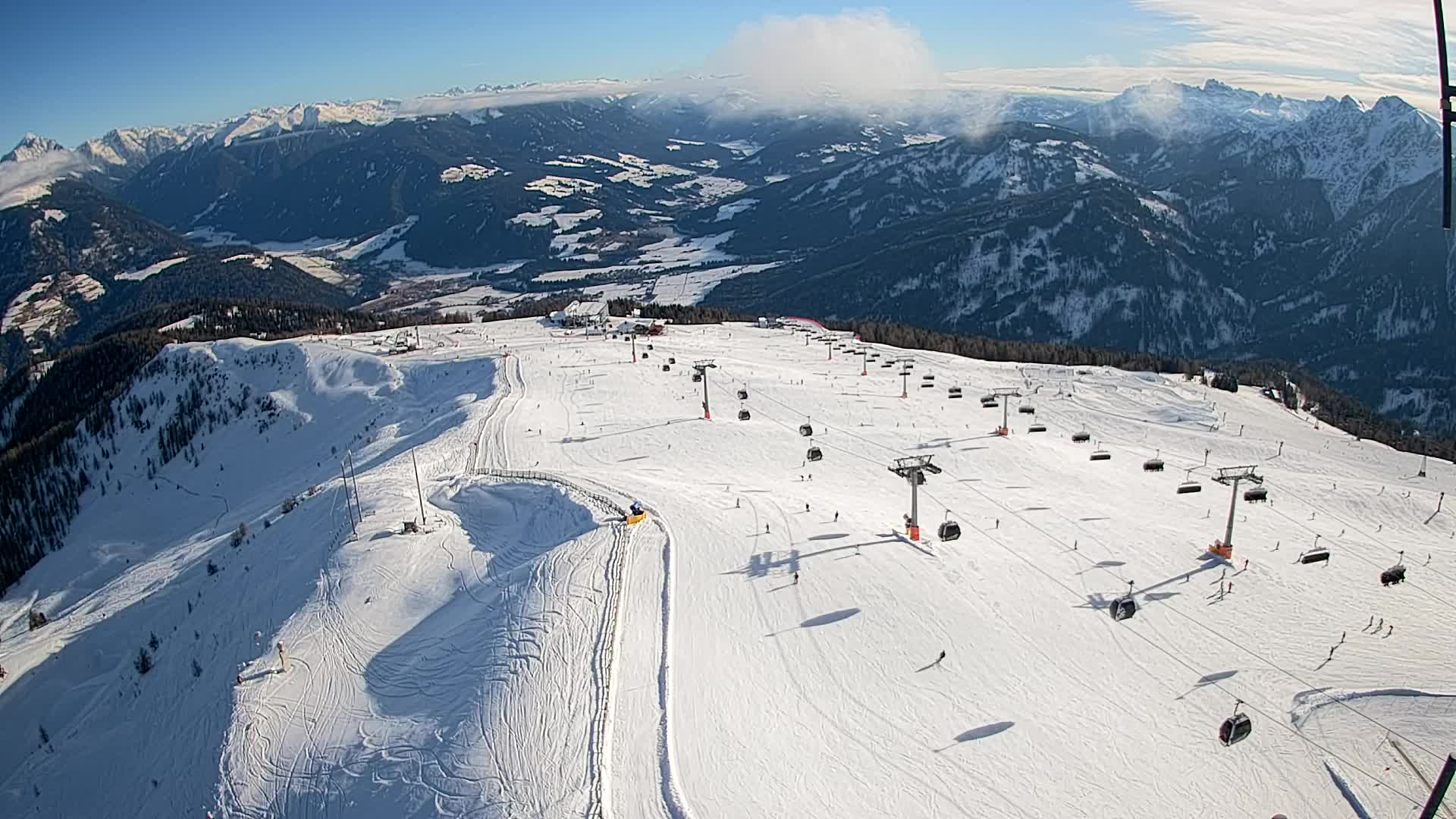 Kronplatz-Gipfel | Blick nach Olang – Valdaora