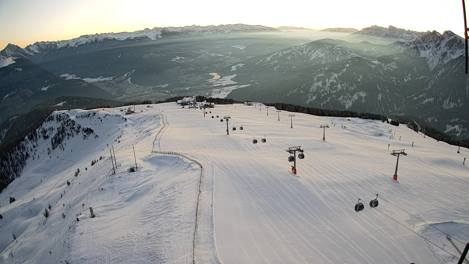 Kronplatz-Gipfel | Blick nach Olang – Valdaora