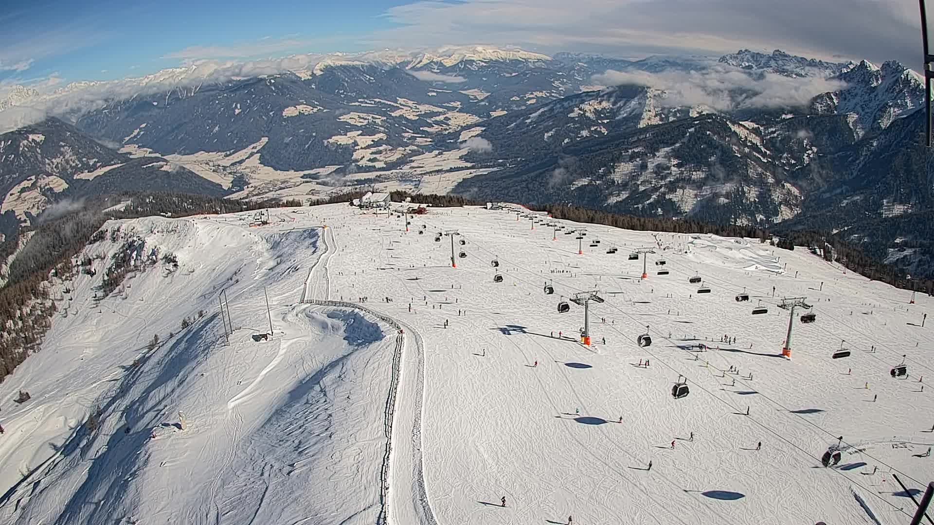 Kronplatz-Gipfel | Blick nach Olang – Valdaora