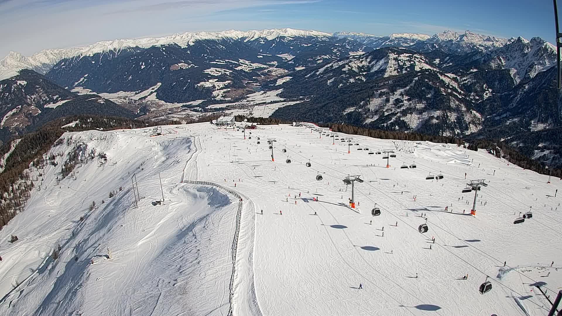 Kronplatz-Gipfel | Blick nach Olang – Valdaora